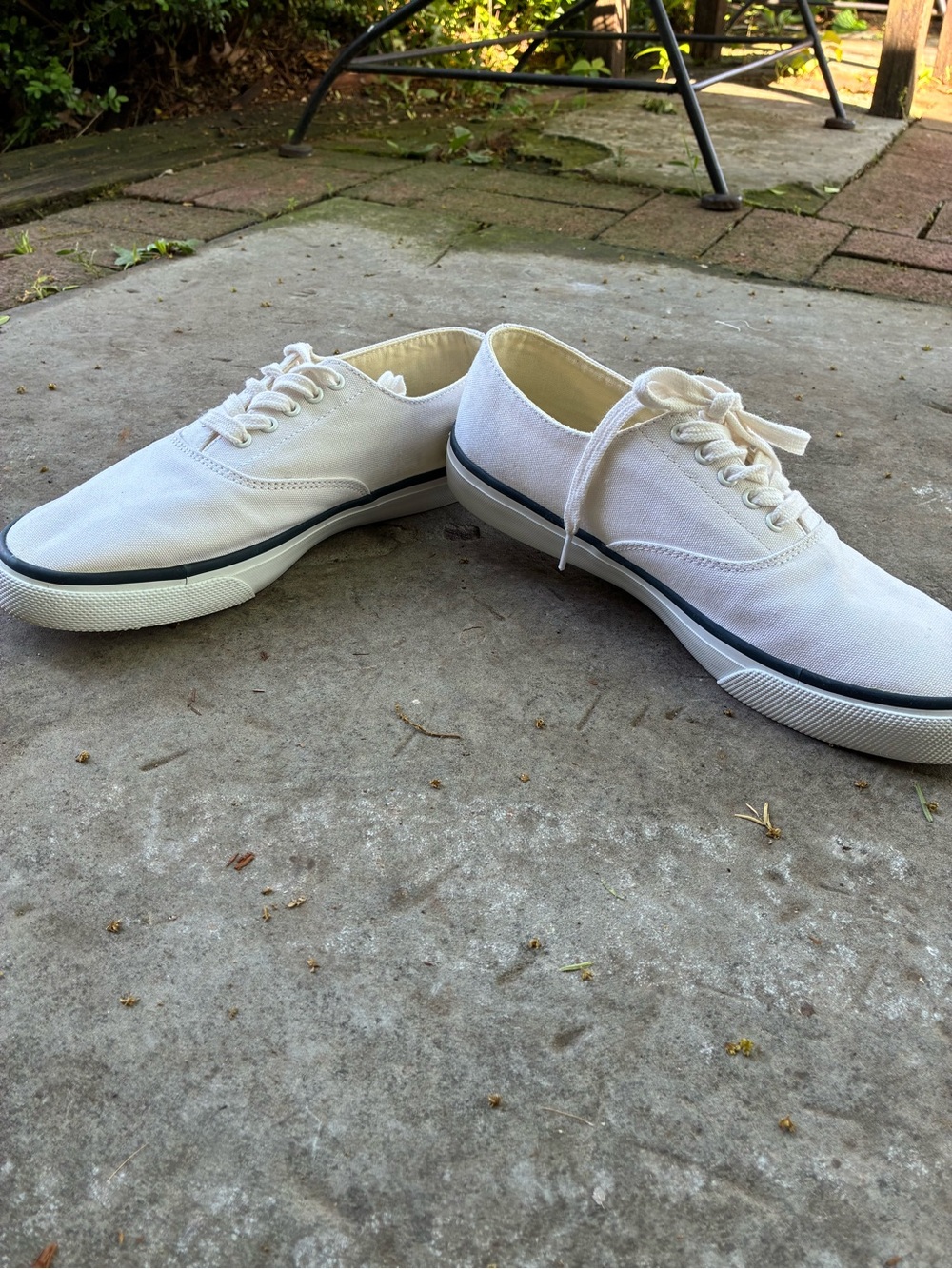 Sperry Top-sider Men's white Canvas classic CVO Low-Top Sneakers - Picture 3 of 7